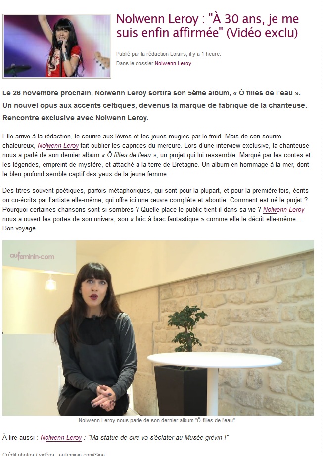rencontre nolwenn leroy